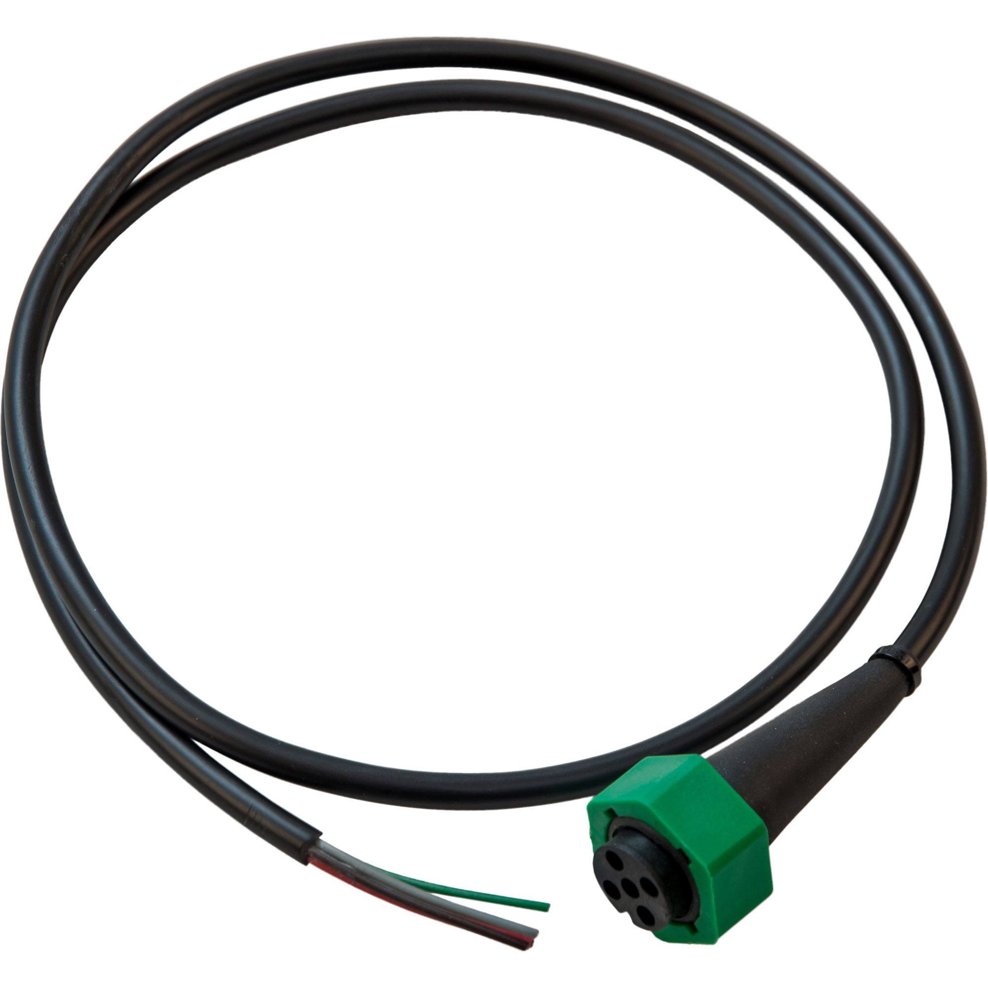 Bayonet connector 5 pole, green, with 1000mm cable