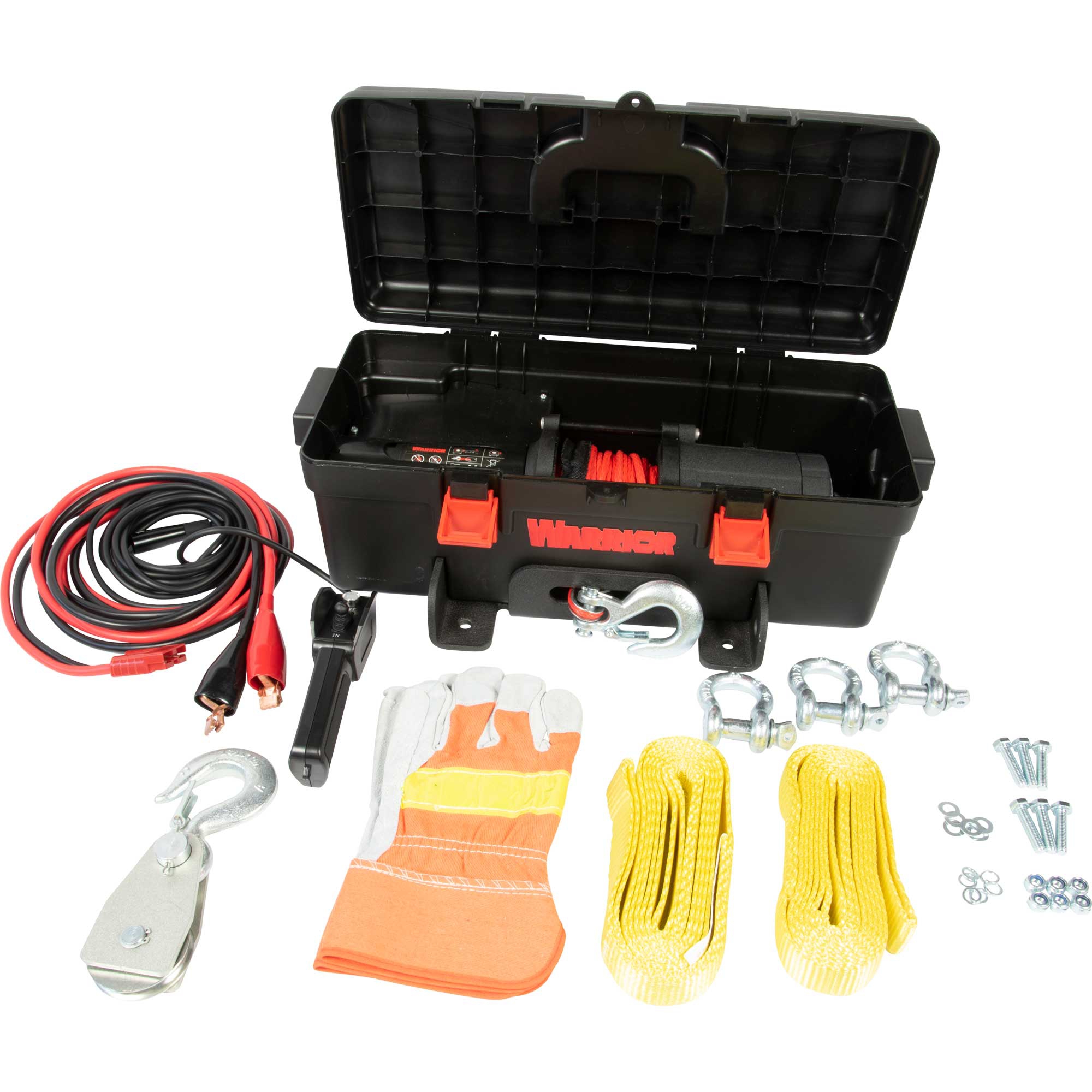 Mobile winch, 12 V, Tensile Force 1814 kg