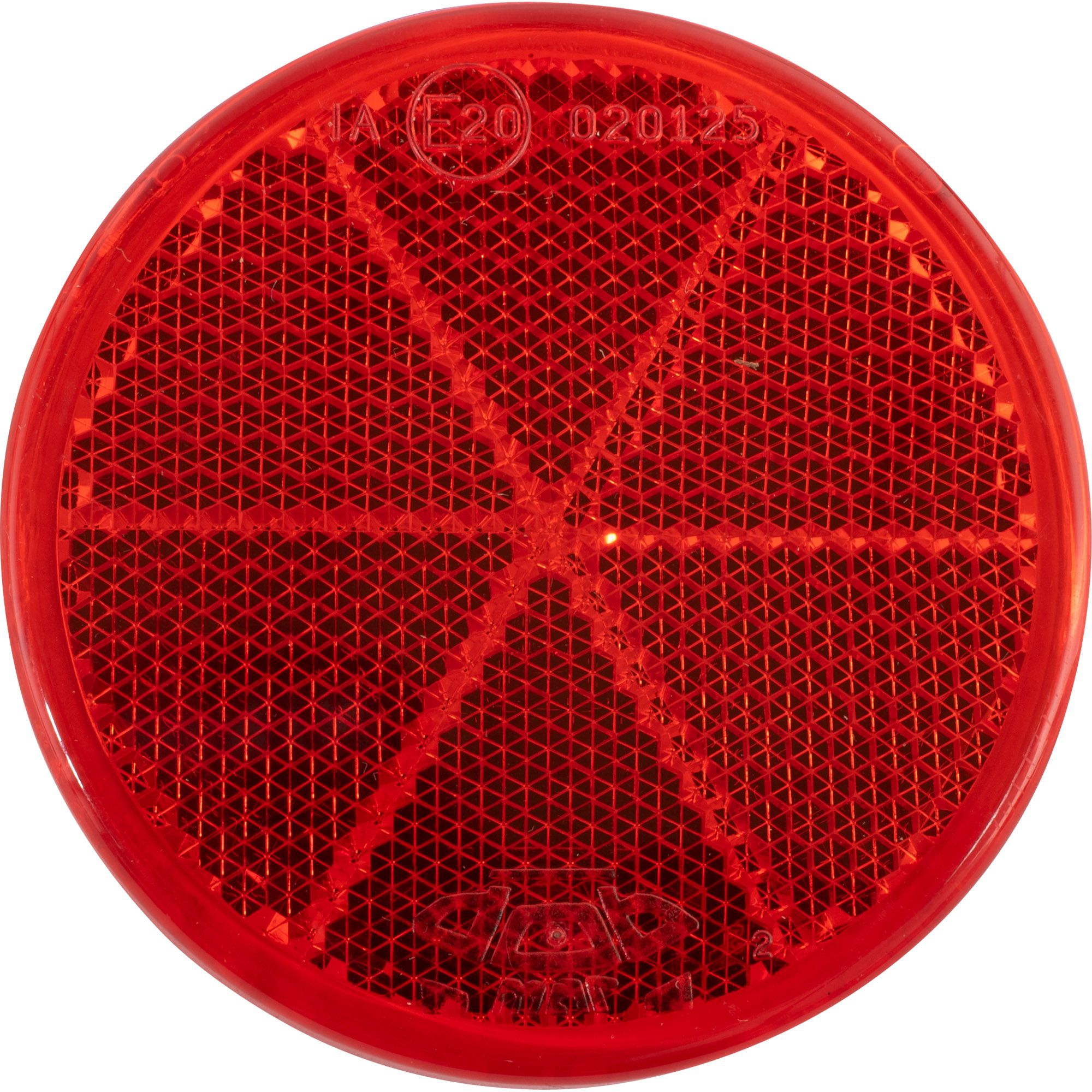 Reflector Ø 60 mm, Red, Adhesive