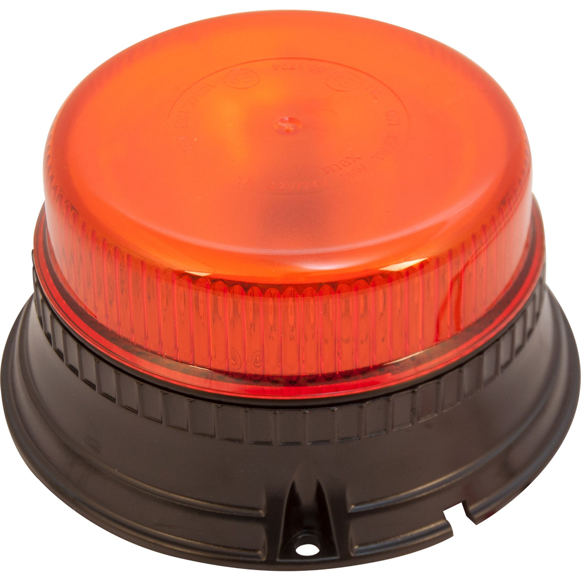 Rotating warning light, flat, yellow, LED, to scre