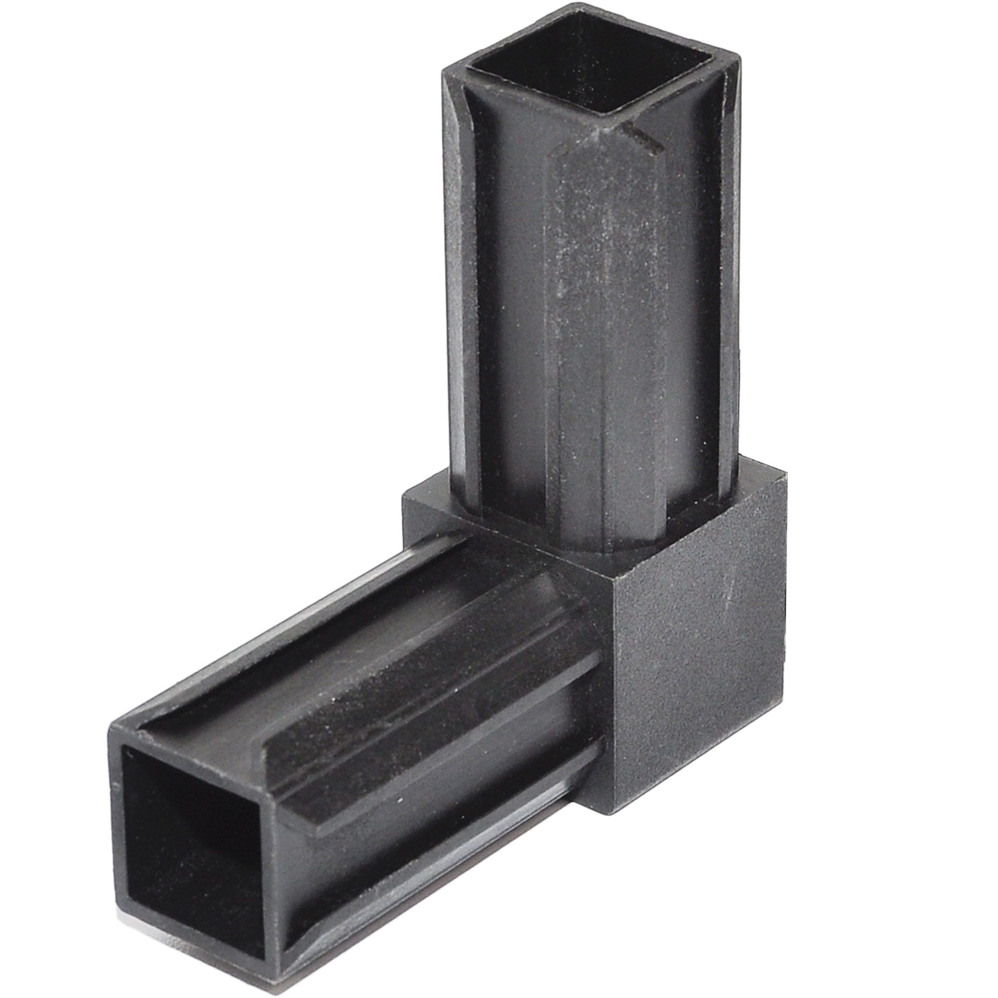 Connector for Square Tubes, 30x30 mm, 90°-0 Outlet