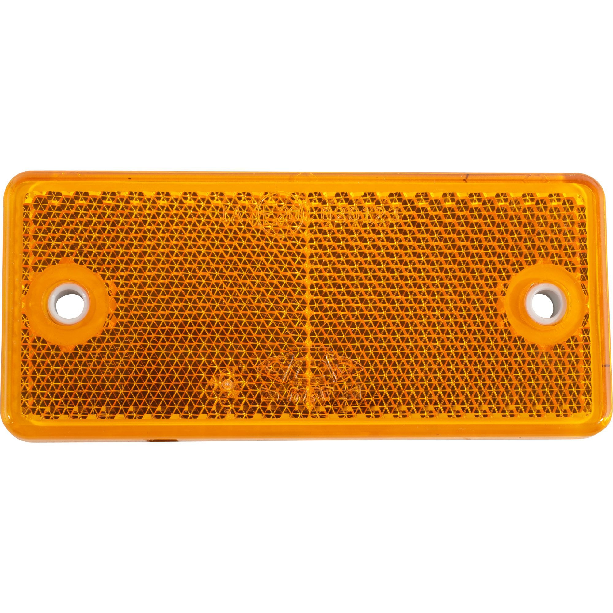 Sidemarker Reflector 90 x 40 mm, Yellow, for Screw