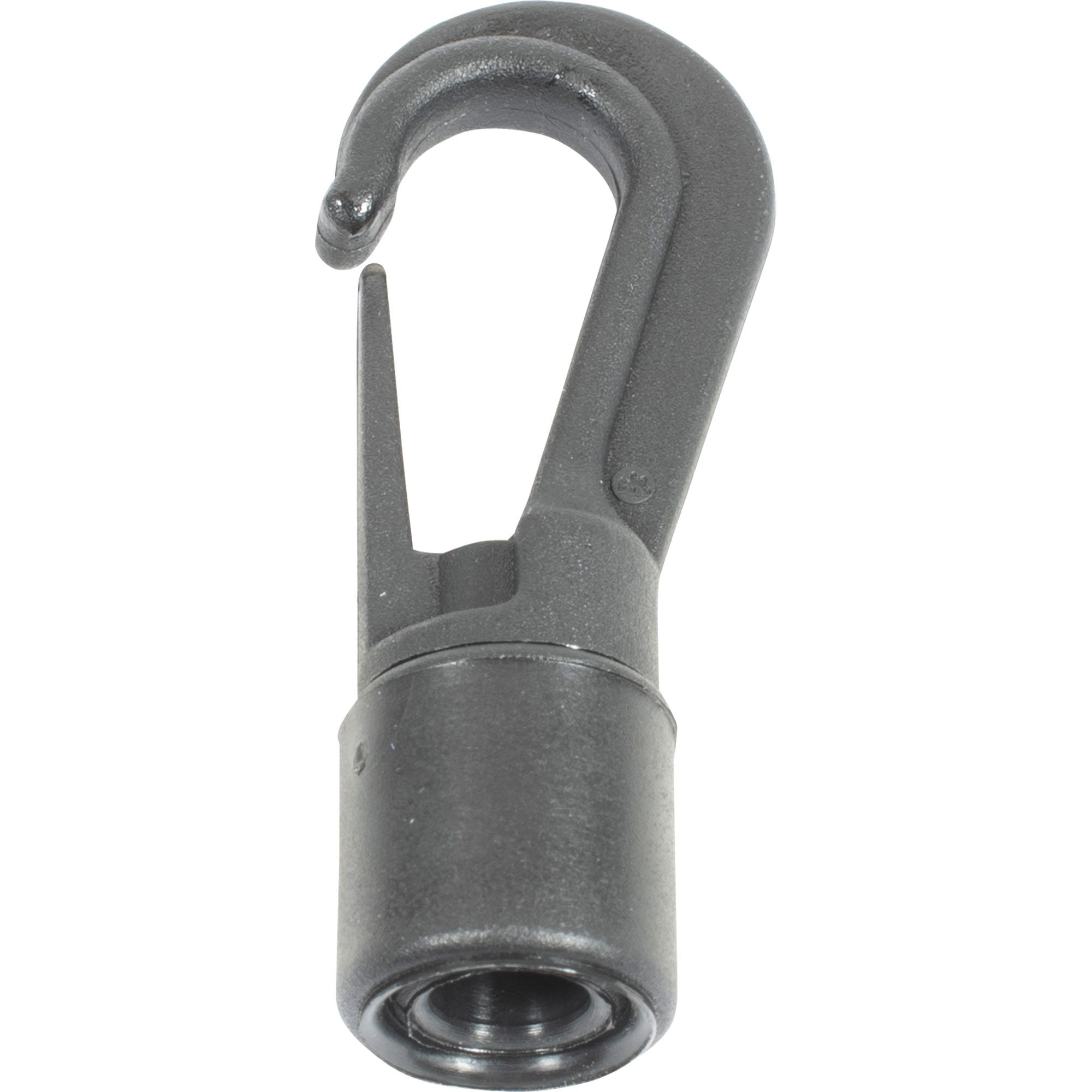 Plastic snap hook, black, loose