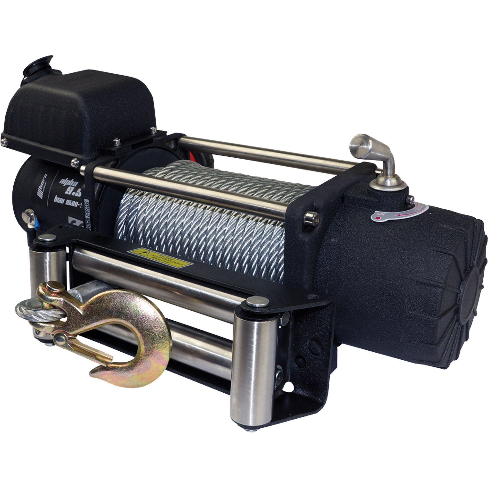 Winch HSW9500, 12 V, Tensile Force 4300 kg