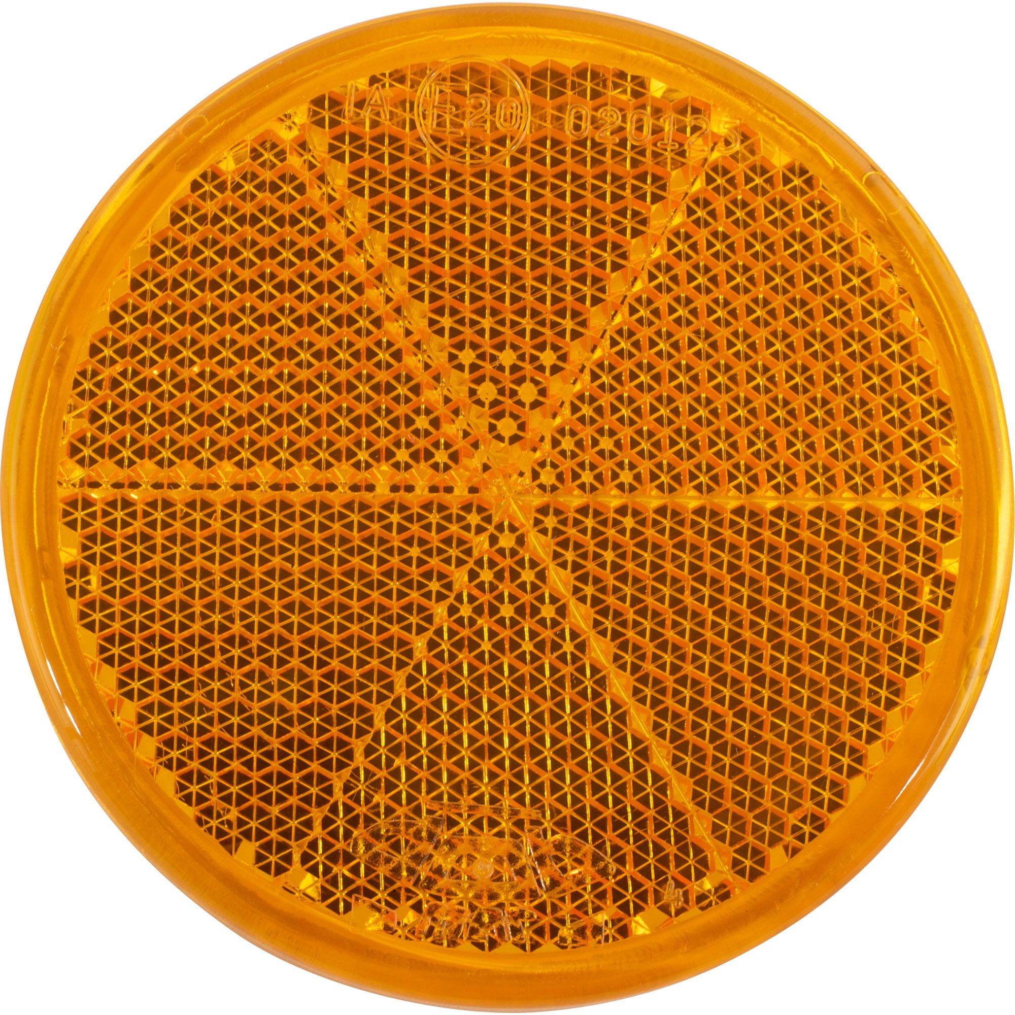 Sidemarker Reflector Ø 60 mm, Yellow, Adhesive