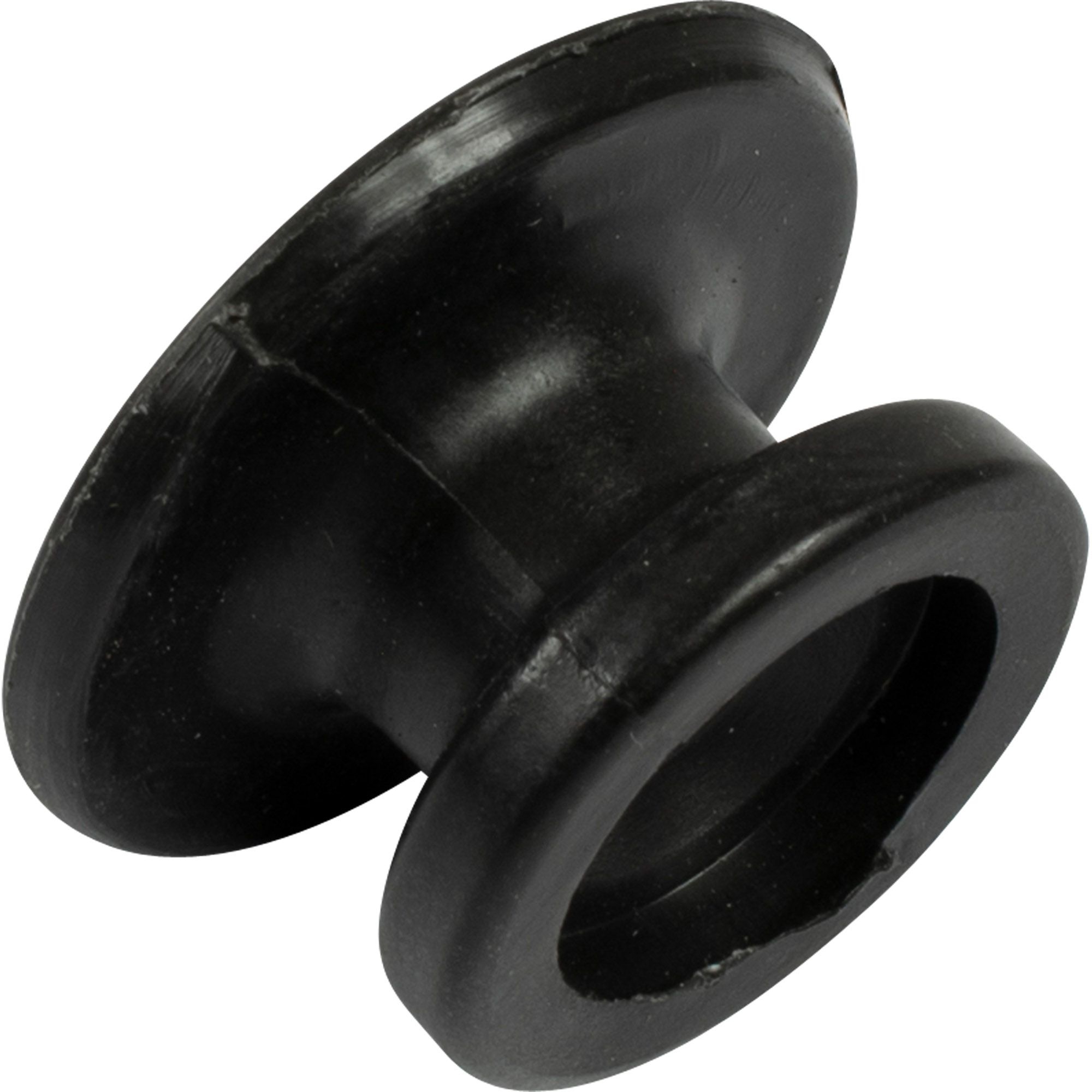 Round Knob, Plastic, Black, Rope Ø 6+8 mm