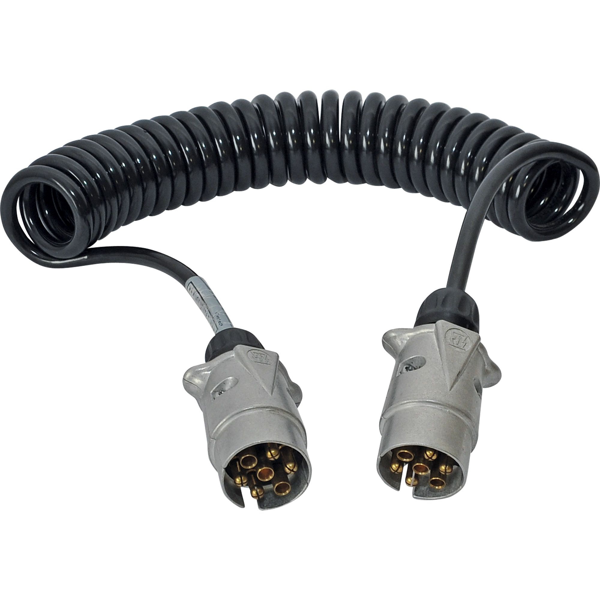 Spiral cable with 2x 7 pole connection, 12 V