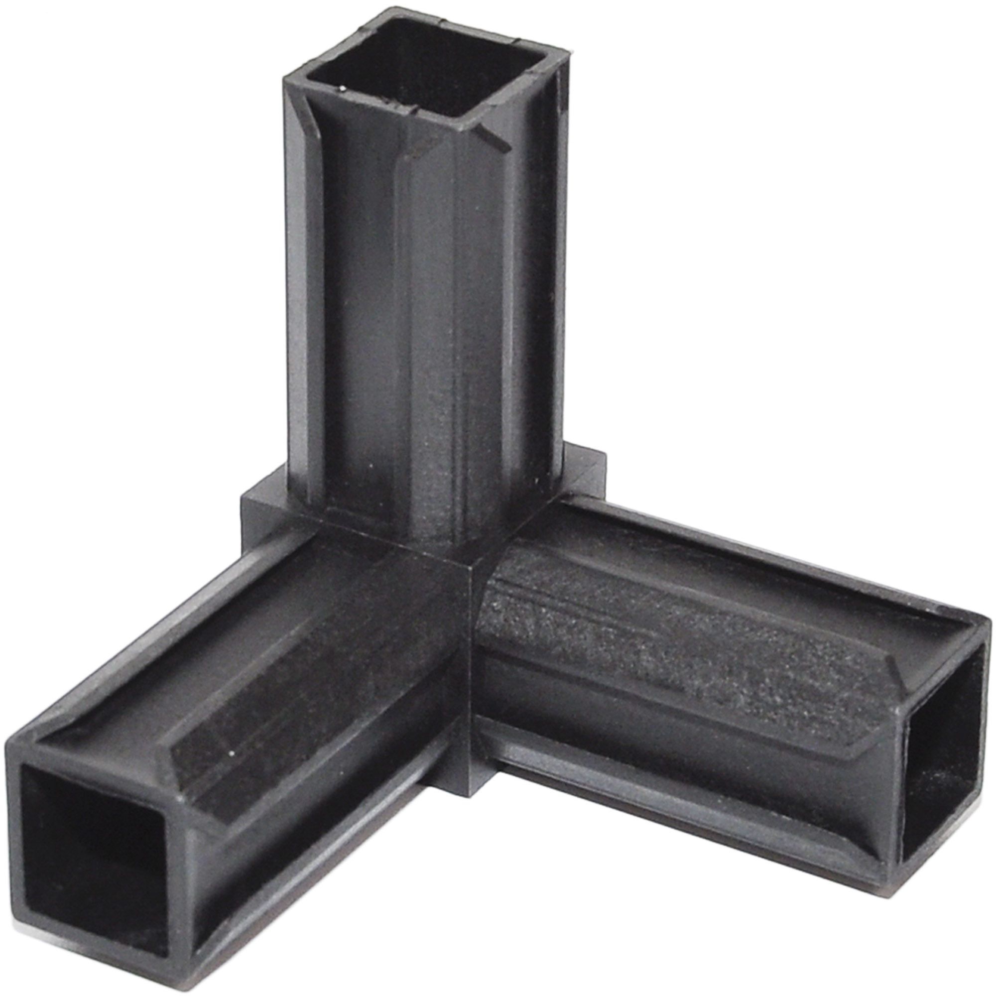 Connector for Square Tubes, 30x30 mm, 90°-1 Outlet