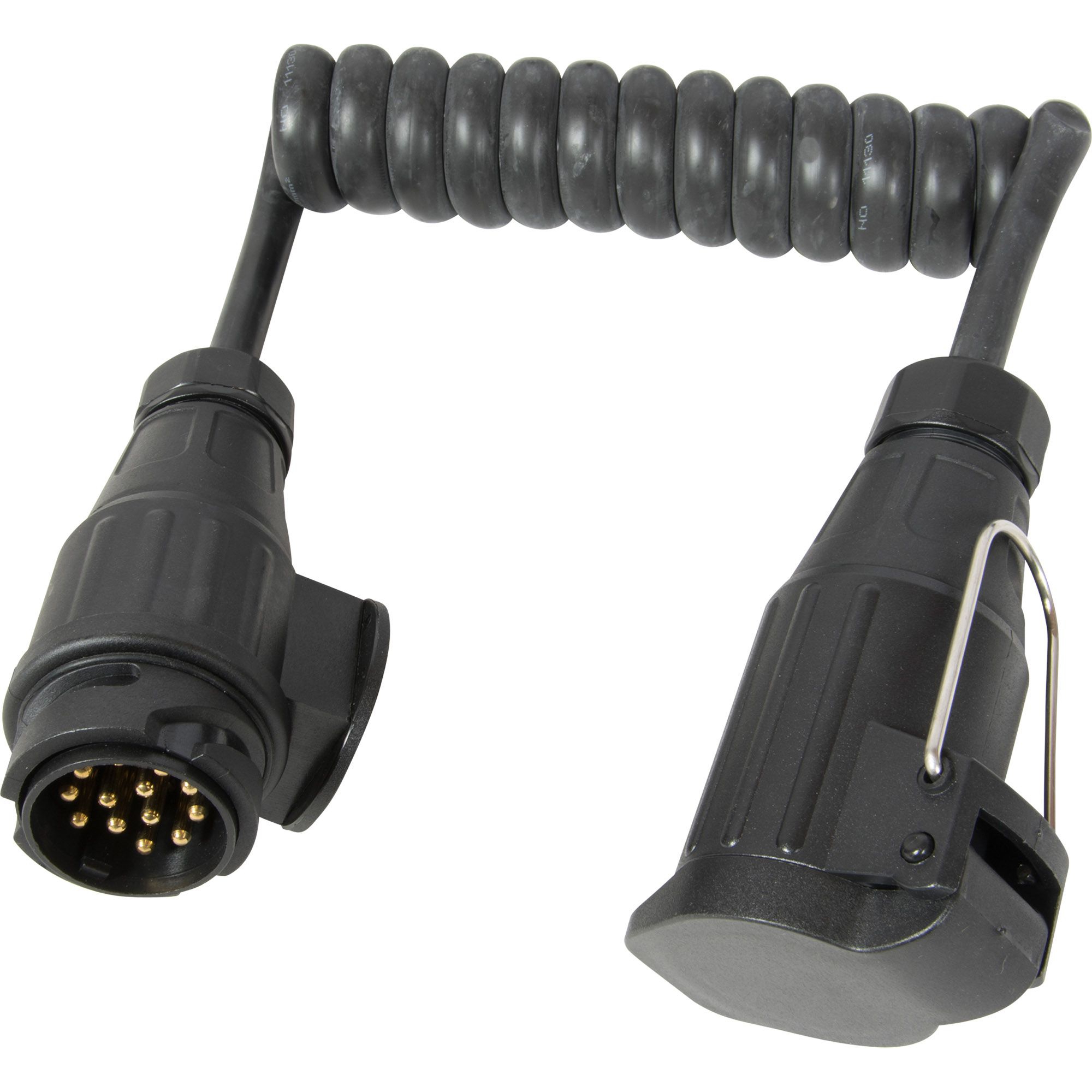 Spiral cable 13 pole connection, 12 V, Length 1750 mm