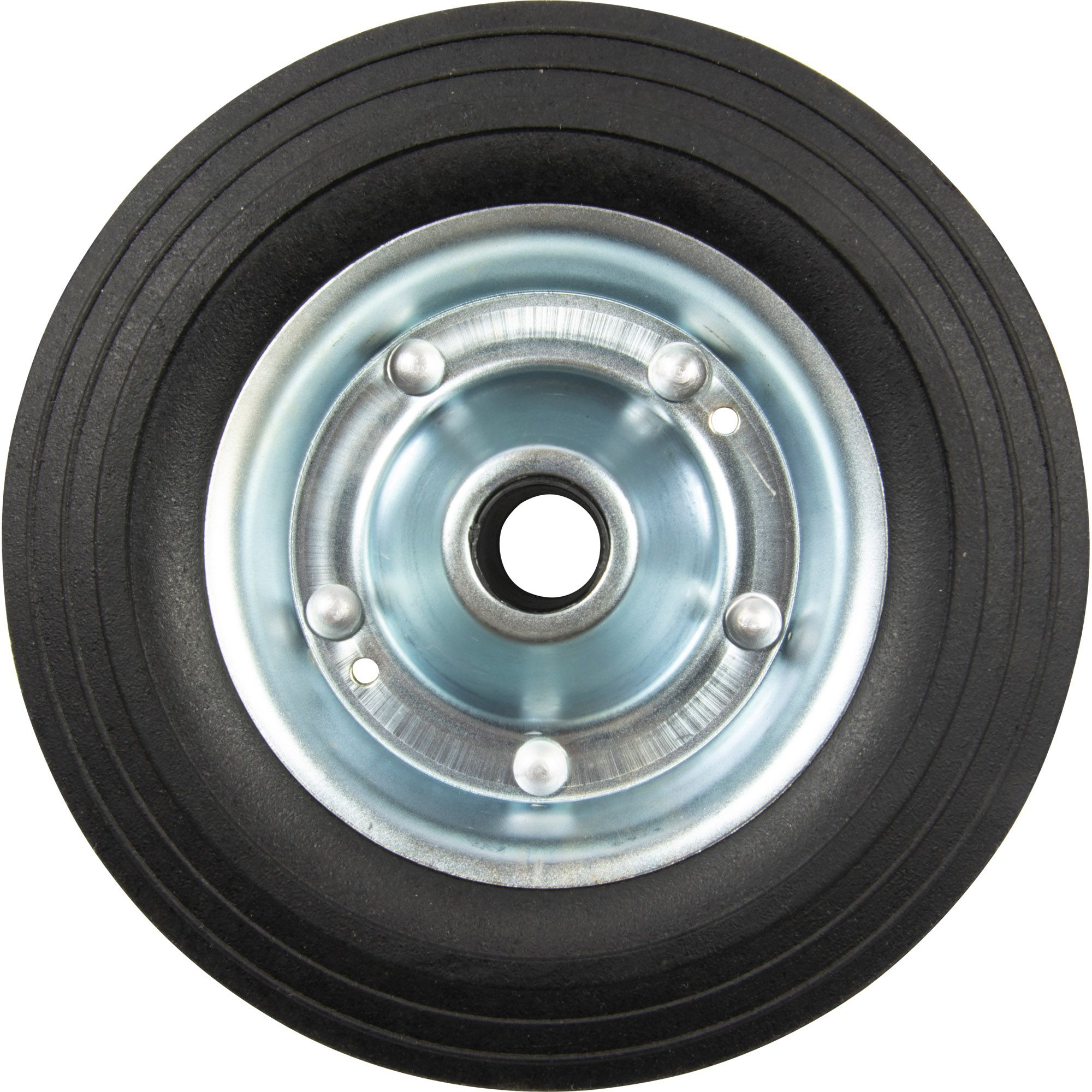 Solid Rubber Wheel, 200 x 50 mm, Metal Rim