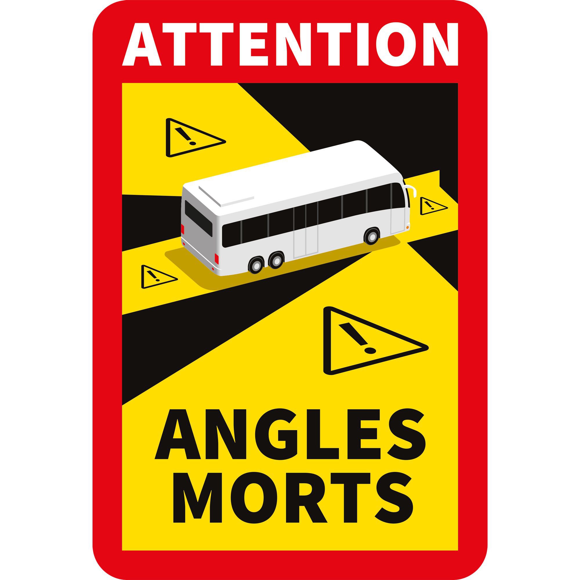 Indication sticker blind spot, illustration bus