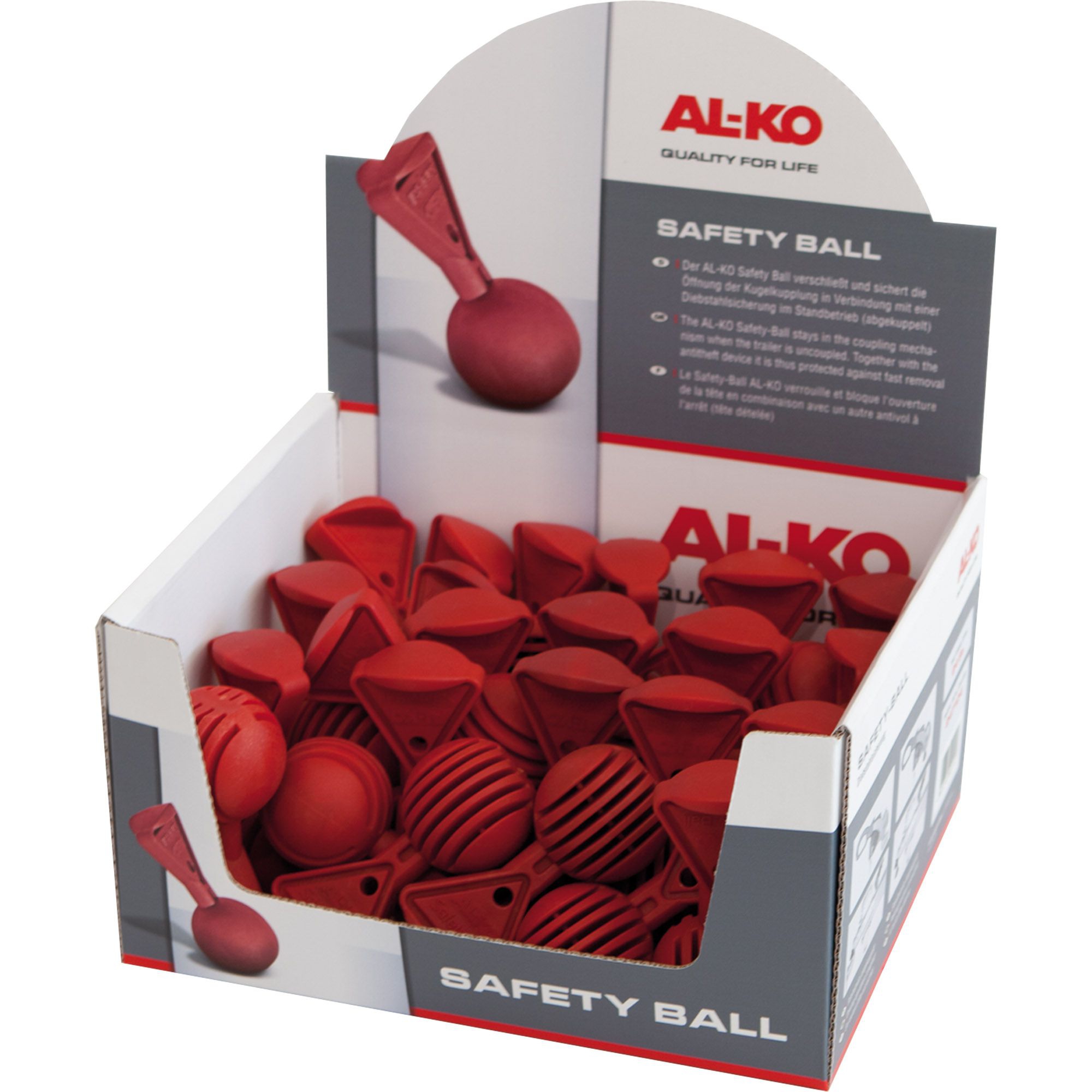 Safety-Ball counter display, red, 24 pieces